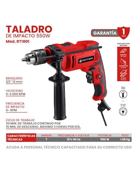 Taladro Raitool RT1001 de 127 V