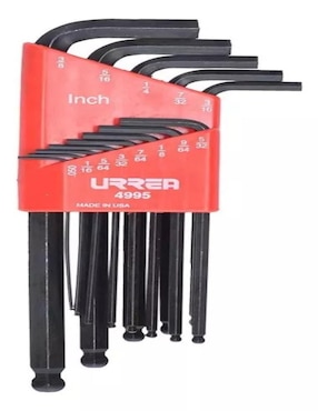 Set llave allen Urrea punta bola