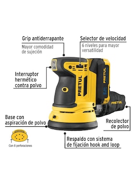 Lijadora roto orbital Pretul 40 W