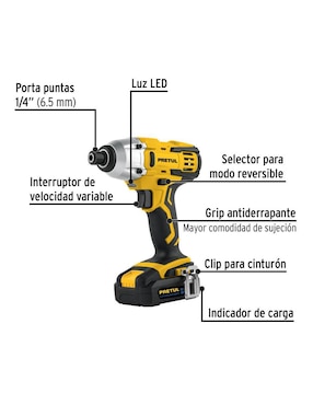 Rotomartillo y atornillador Pretul COMBO-20P 40 W