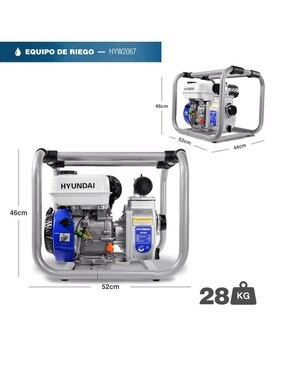 Bomba de agua motobomba hyundai 6 3/4 hp