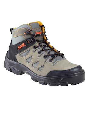 Bota industrial Jeep de cuero y tela