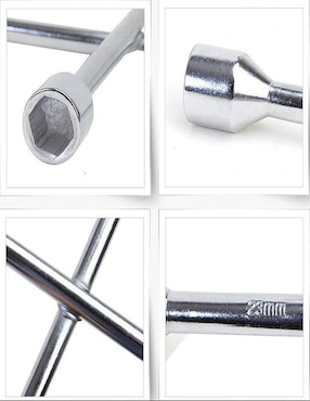 Llave de cruz U Shop Mexico punta hexagonal