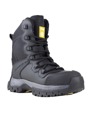 Bota industrial Jeep de cuero y tela