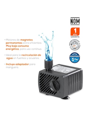 Bomba de agua fuente de ornato Evans 1/6 hp