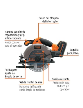 Sierra circular Truper Inalambrica 20 v 60 w