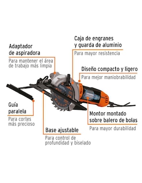 Sierra circular Truper compacta 750 W