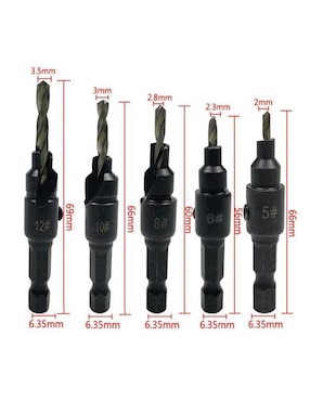 Broca multimateriales Ventdepot con 5 piezas
