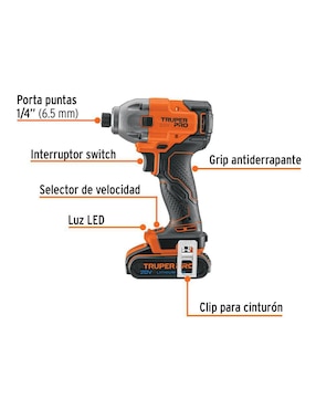 Rotomartillo y atornillador Truper COMBO 60 W
