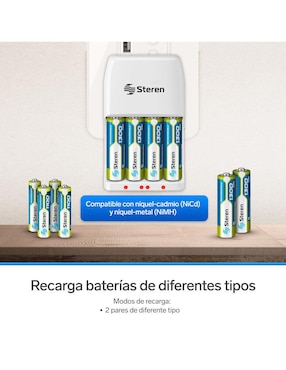 Cargador de pilas Steren CRG-100