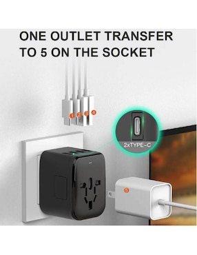 Multicontacto Ventdepot Powerjourney de 4 contactos