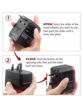 Multicontacto Ventdepot Travelxpertred de 4 contactos