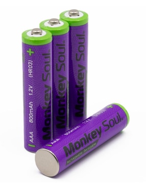 Paquete de pilas AAA níquel-metal hidruro (nimh) monkey soul 1.2 v