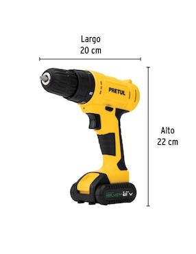 Kit taladro y brocas inalámbrico Pretul de 12 V