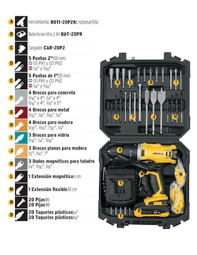 Rotomartillo y accesorios Pretul 70 W