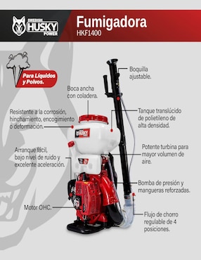 Fumigadora eléctrica Swedish Husky Power de 14 l