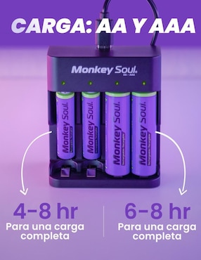 Cargador de pilas monkey soul de 5 w usb tipo c