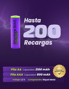 Cargador de pilas monkey soul de 5 w usb tipo c