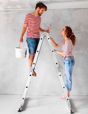 Escalera multipropósito Bluelander de aluminio