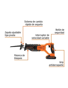 Sierra Truper sable inalambrica 220 W