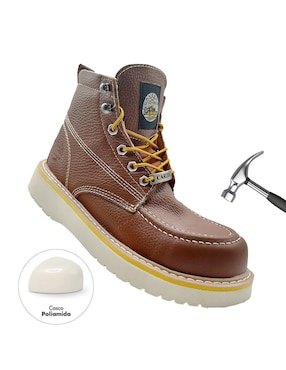 Bota Caribu de cuero y piel