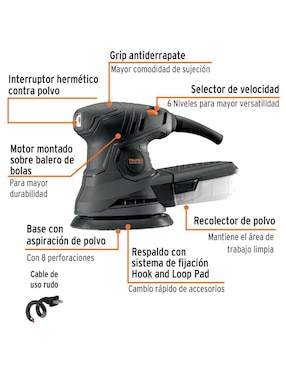 Lijadora roto orbital Truper 240 W