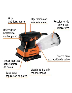 Lijadora orbital Truper 240 W