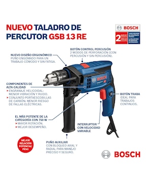Rotomartillo y miniesmeril Bosch 06012B75G0 850 W