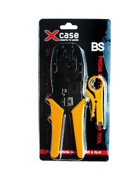 Pinza ponchadora Xcase Bosi para RJ45 y RJ11 con pelador