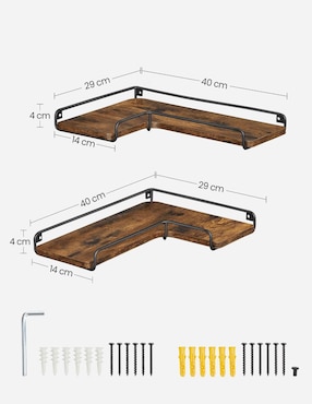 Estante de madera con metal Songmics Home Colex MLLS831B01