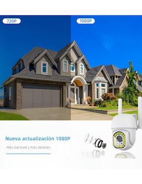 Cámara individual de seguridad Xtellar inalámbrica Full HD 360° con capacidad para grabar visión nocturna para interior y exterior