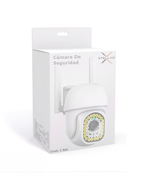 Cámara individual de seguridad Xtellar inalámbrica Full HD 360° con capacidad para grabar visión nocturna para interior y exterior