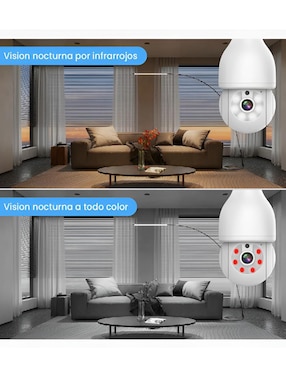 Cámara individual de seguridad Xtellar inalámbrica Full HD 360° con capacidad para grabar visión nocturna para interior