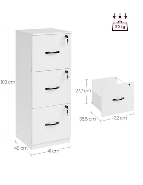 Gabinete armable Karsen Songmics Home de aglomerado y madera