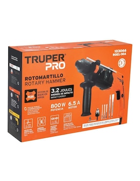 Rotomartillo y brocas Truper 103066 800 W