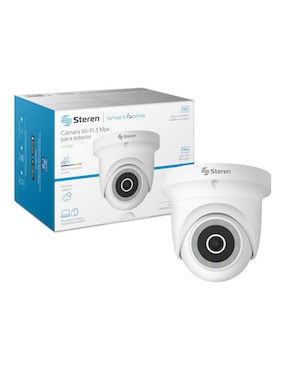 Cámara individual de seguridad Steren inalámbrica Full HD 10° a 90° con capacidad para grabar visión nocturna para exterior