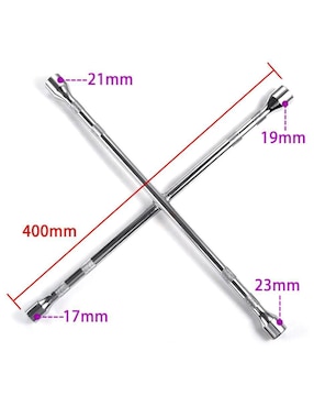 Llave de cruz U Shop Mexico punta hexagonal
