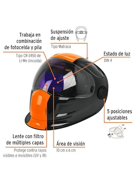Careta para soldar Truper