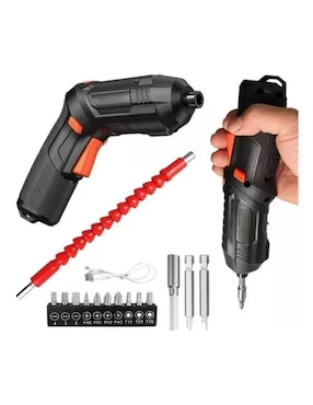Taladro y kit de puntas inalpambrico Iq Tech de 100-120 V