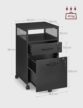 Gabinete superior armable Bostor Songmics Home de madera con metal