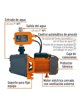Bomba de agua jet Truper 1 HP
