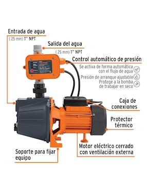 Bomba de agua jet Truper 1/2 HP