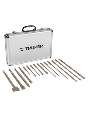 Juego brocas para concreto Truper con 15 piezas