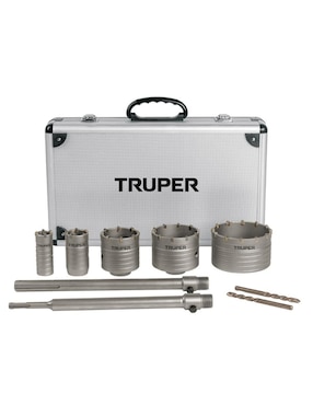 Juego brocas para concreto Truper con 9 piezas