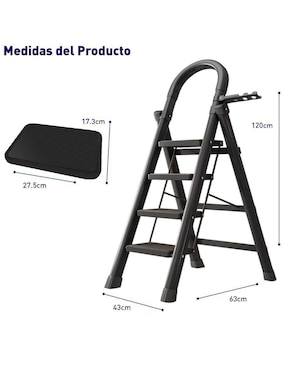 Escalera de tijera Bluelander de mezcla de materiales