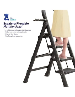 Escalera de tijera Bluelander de mezcla de materiales