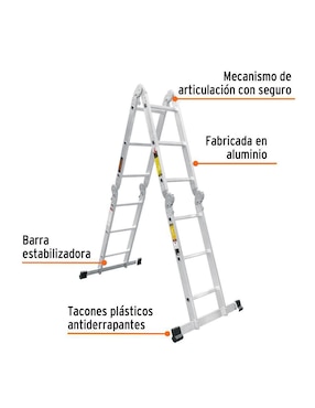 Escalera multipropósito Truper de aluminio