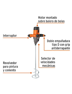 Mezcladora de pintura eléctrica Truper