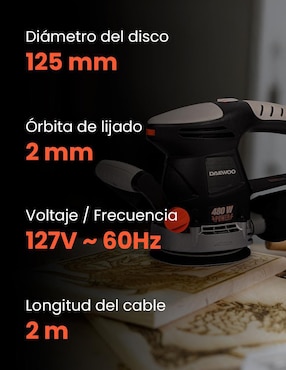 Lijadora orbital Daewoo 480 W