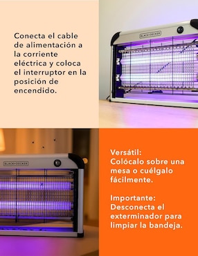 Lámpara Black+Decker led Exterminador
